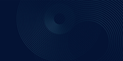 Abstract blue glowing geometric lines on dark blue background art. Modern shiny blue circle lines pattern modern good simple natural vector illustrations