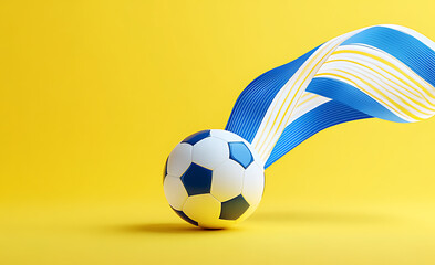Soccer ball with flag