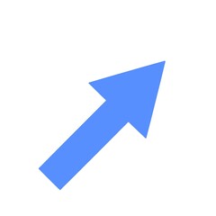 矢印　右斜め上(青)