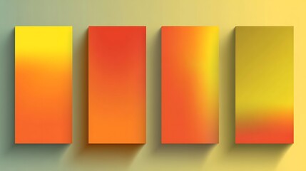 Fototapeta premium Modern summer gradient vector set with smooth minimalist style
