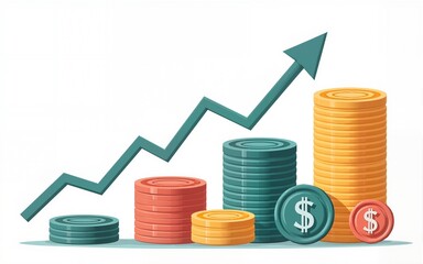 Investment portfolio diverse assets, illustrating diversified financial planning. High quality