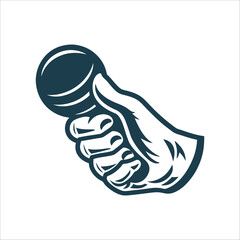 Hand Holding Ball Graphic Illustration Ball Carry Grip Firm hand holding the ball