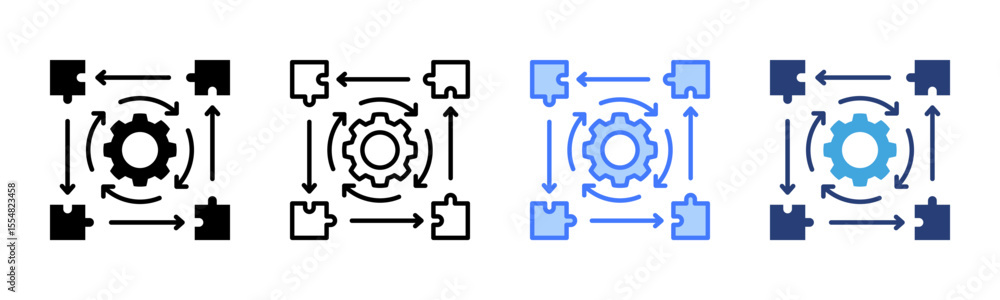 Poster Alignment icon sheet multiple style collection