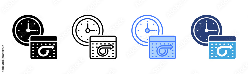 Poster long term icon sheet multiple style collection