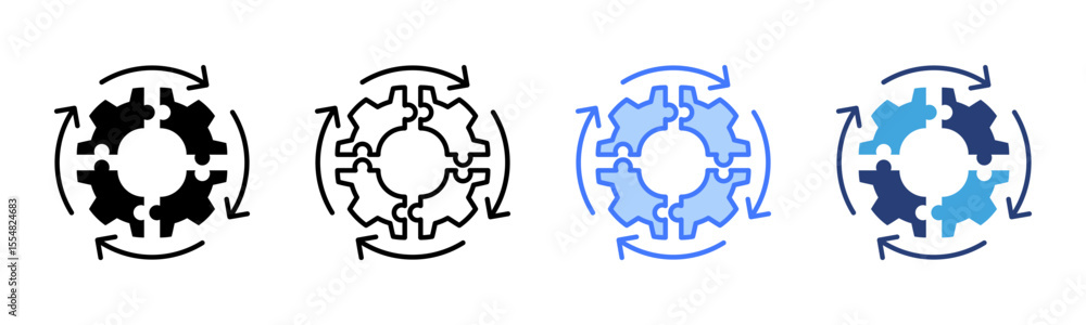 Poster Integration icon sheet multiple style collection