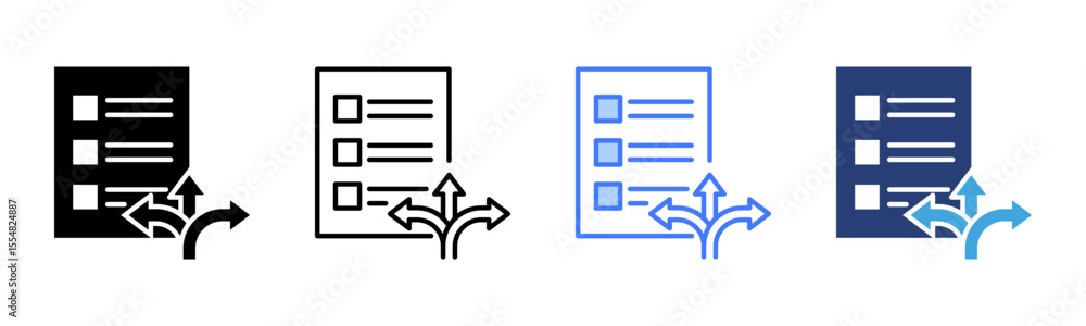 Poster Direction icon sheet multiple style collection