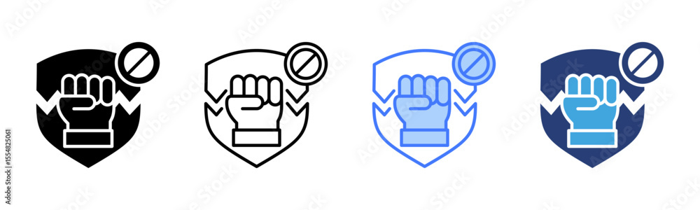 Poster resistance icon sheet multiple style collection
