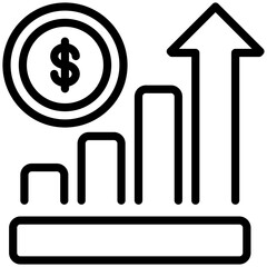 Growth icon for weather, website, application, printing, document, poster design, etc