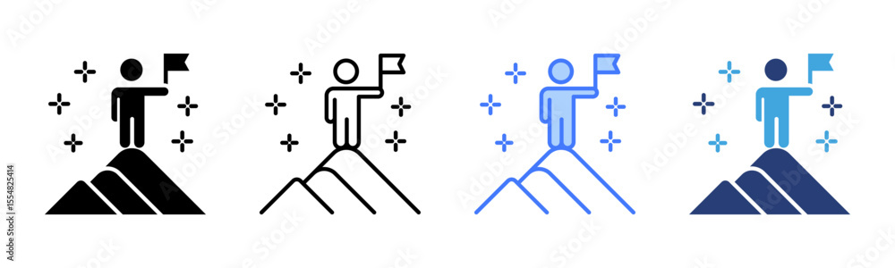 Poster Goal icon sheet multiple style collection