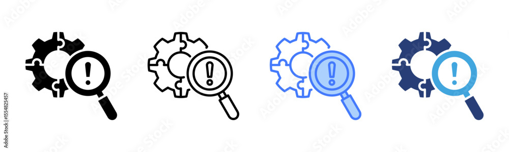 Poster Identification icon sheet multiple style collection