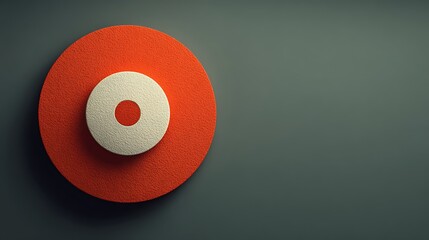 Minimal 3D target, clean textured background, abstract and modern style