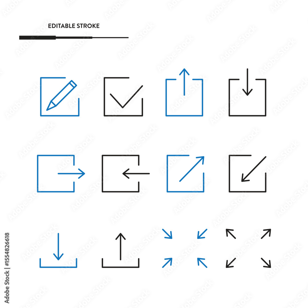 Poster web icon set vector design.