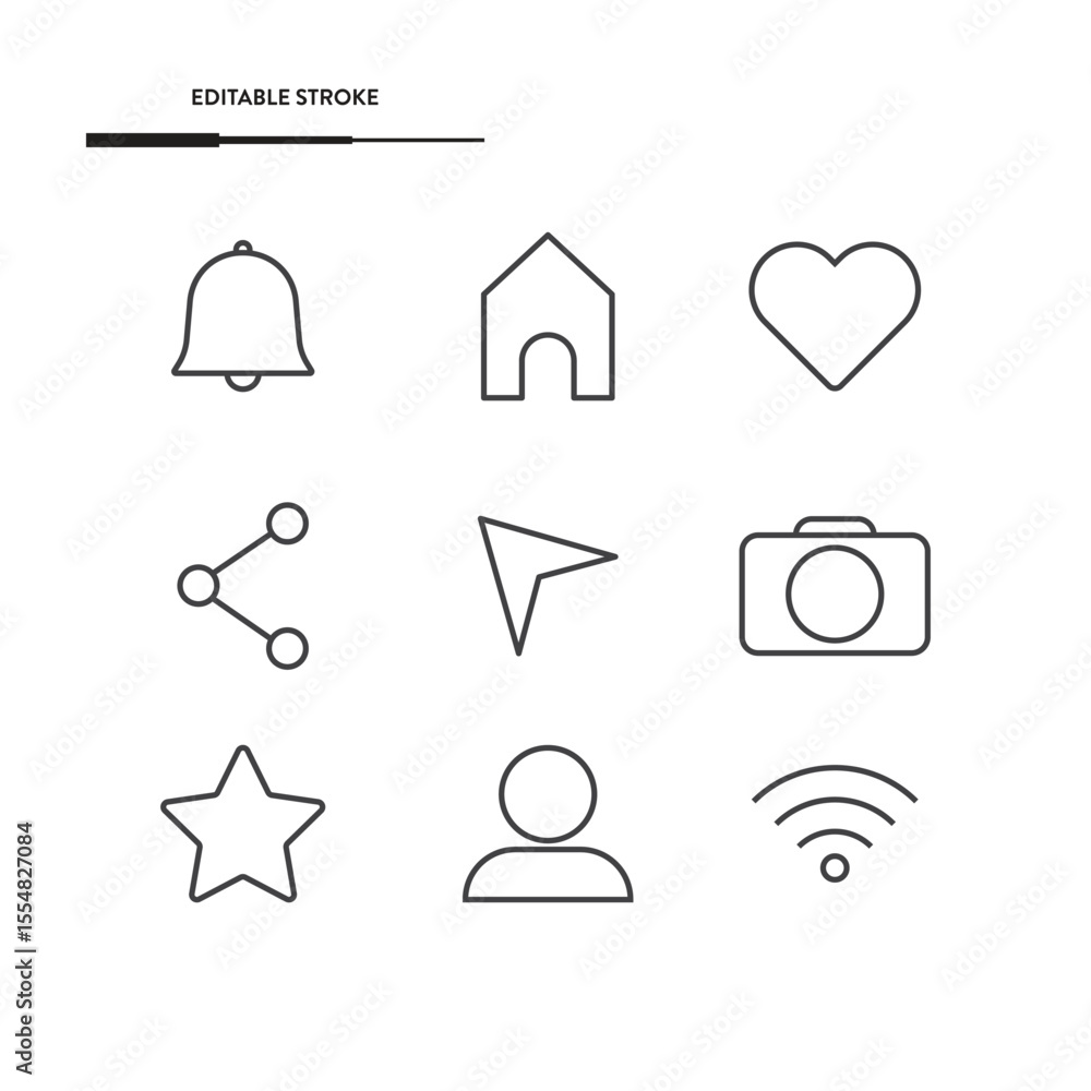 Poster web icon set vector design.