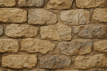 Obraz premium Rustic Sandstone Brick Wall Texture Background in Natural Tones