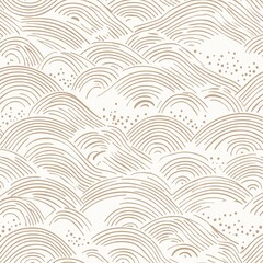 Seamless Wave Pattern in Neutral Tones for Decor and Design