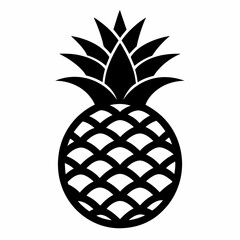 Obraz premium Pineapple fruit illustration isolated on white background