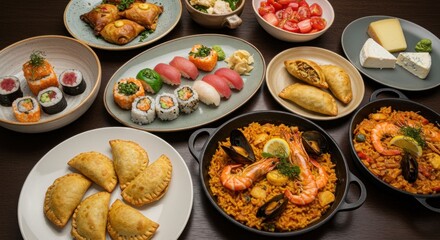 Diverse selection of culinary delights