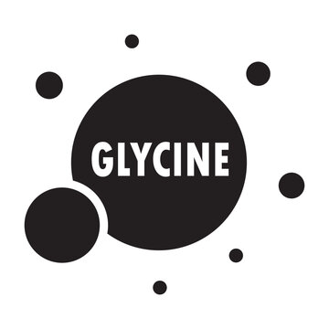 glycine amino acid molecule glyph icon