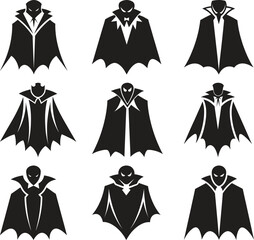 Simple Black Silhouette Vampire Costumes