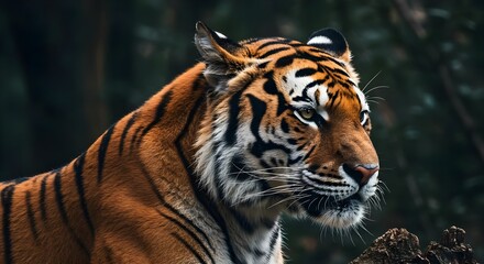 Obraz premium Tiger, Majestic, Portrait, Majestic Tiger Portrait