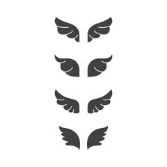 Wings Icon Set Vector Design.