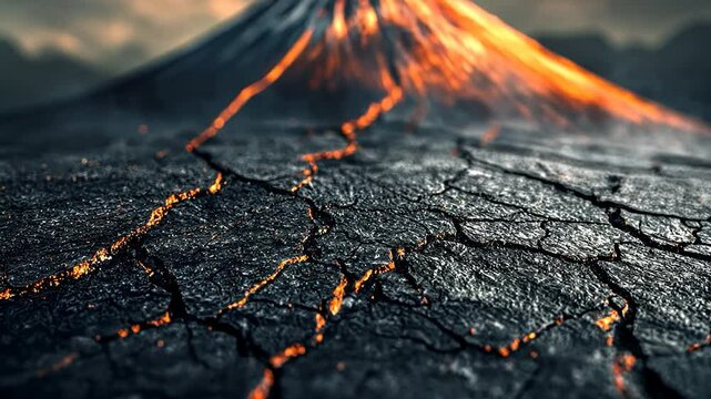 Volcanic lava flow