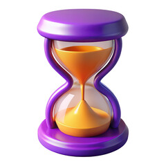 3D Modern Hourglass isolated on transparent background Remove png