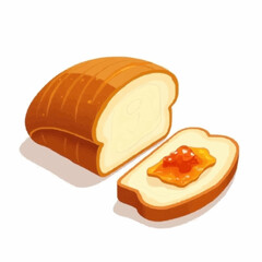 Slice of freshly baked bread with a dollop of sweet jam showcasing the art of simple kitchen delights