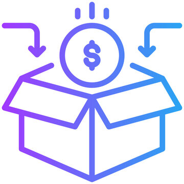 Crowdfunding icon for business opportunities, business, website, application, printing, document, poster design, etc