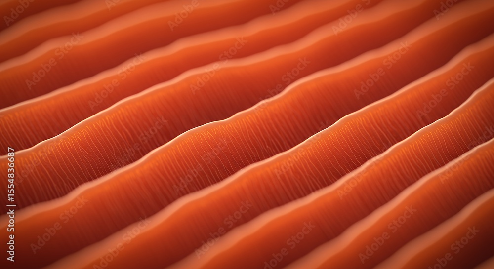 Poster abstract orange texture: close-up of wavy, parallel lines creating a striking visual pattern