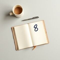 cup of coffee and notebook