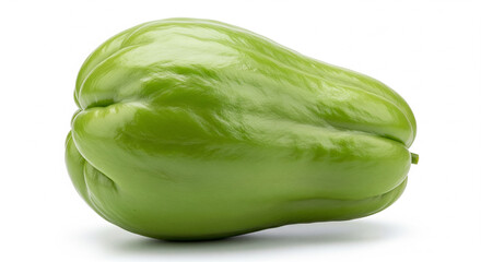 Fresh Chayote (Labu Siam) on a White Background

