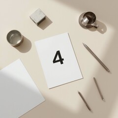 office desk with a pen
