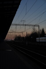 railway station in the morning
