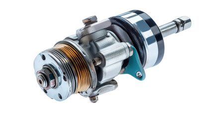 Starter motor for engine ignition, Transparent background, PNG file