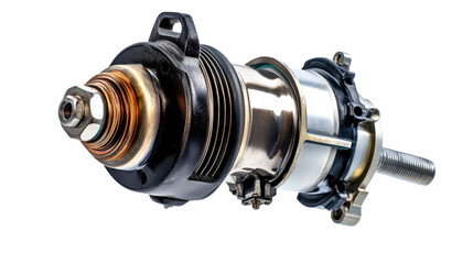 Starter motor for engine ignition, Transparent background, PNG file