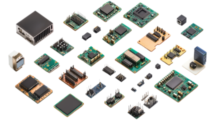 Surfboard with tropical design, Transparent background, PNG file