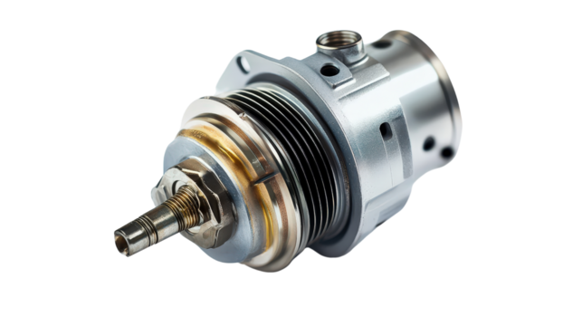 Starter motor for engine ignition, Transparent background, PNG file