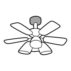 hanging fan with three lights simple black and white