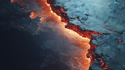 Fragment of a burning map illuminated against a dark and textured surface