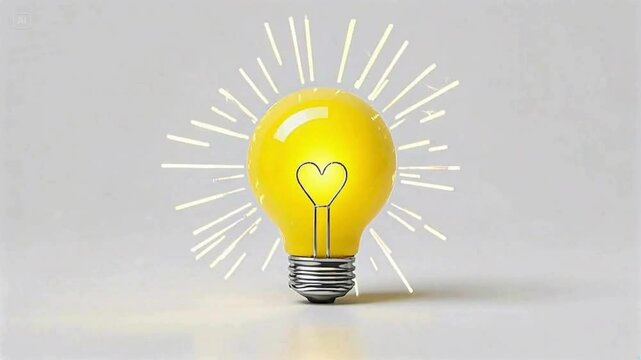 Big Idea &ndash; Radiant Yellow Light Bulb Illustration