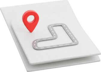 3D GPS navigation showing route on a map