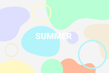 Abstract Summer Liquid Pattern Background with Vibrant Fluid Shapes. Vector Illustration