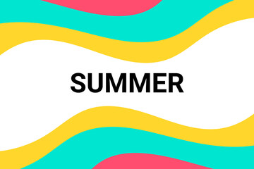 Abstract Summer Liquid Wave Line Background with Vibrant Flowing Shapes. Vector Illustration