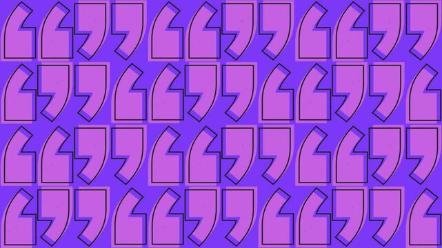 quotation mark seamless pattern animation background