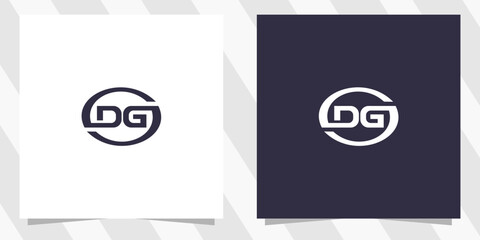 letter dg gd logo design vector