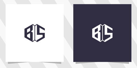 letter bs sb logo design vector
