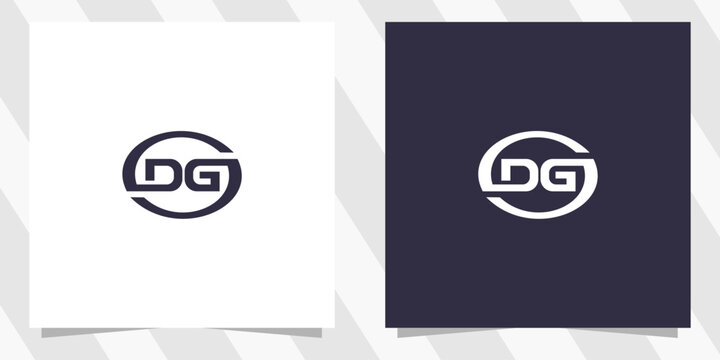letter dg gd logo design vector