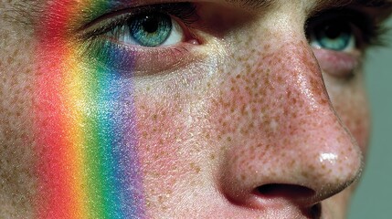 Creative collaboration in portrait photography close-up vibrant expressions lgbtq+ advocacy