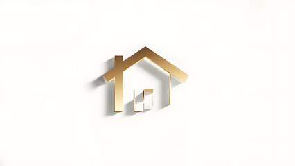 Golden House Symbol isolated on a transparent background